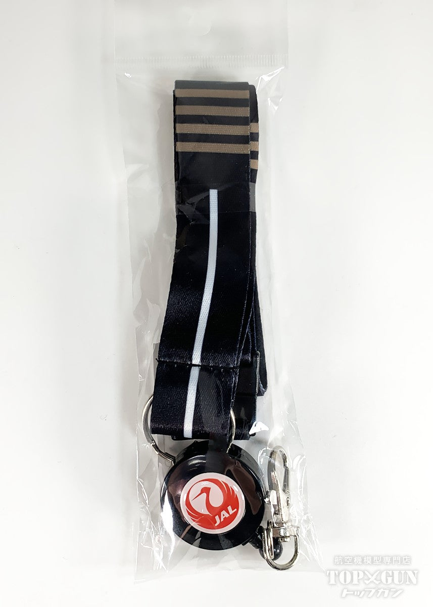 JALオリジナル ネックストラップ リール付 パイロット 日本航空 [BJB5595]