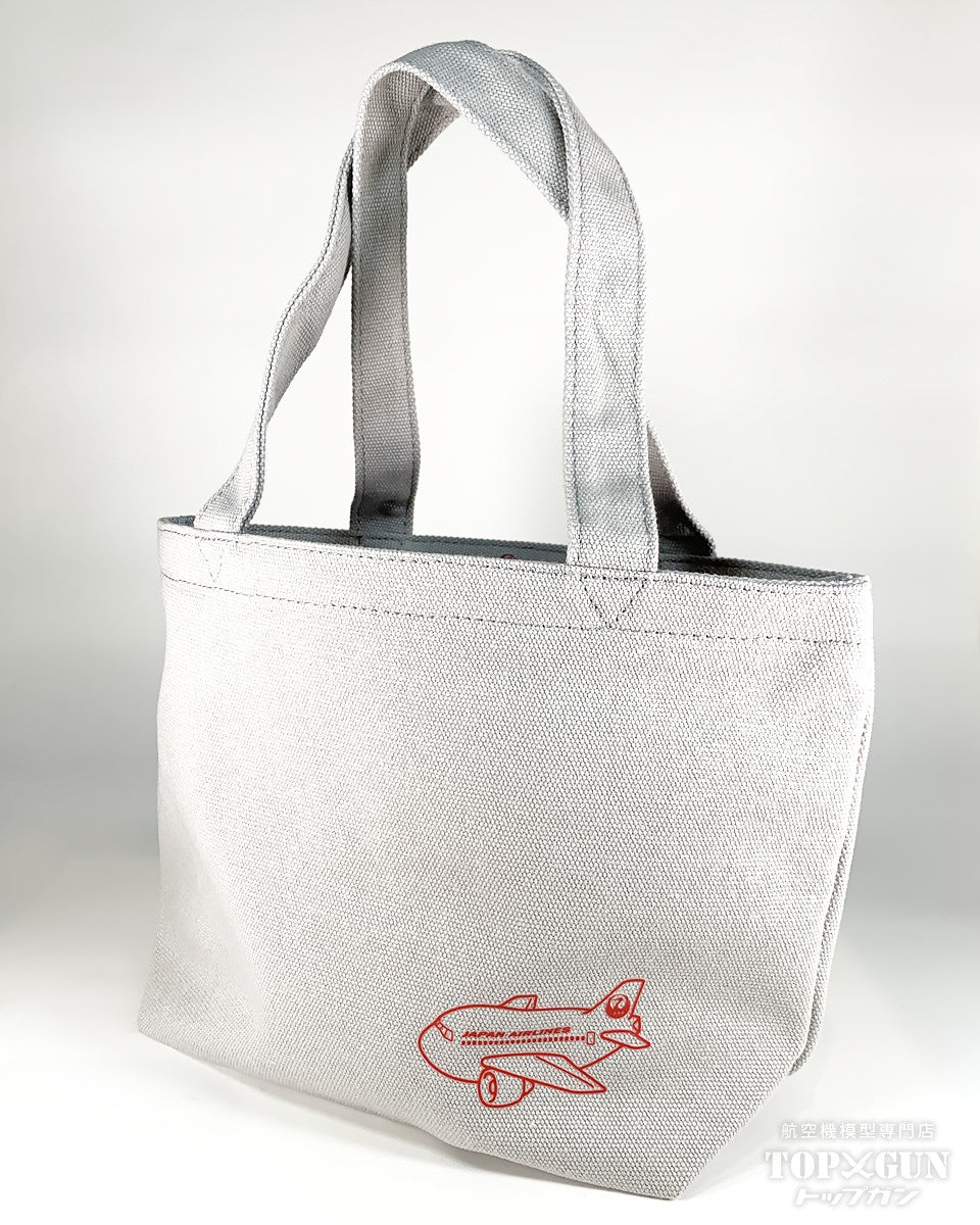 JALオリジナル JAL ランチトートバッグ ファスナー付 ライトグレー 日本航空 [BJB7078]