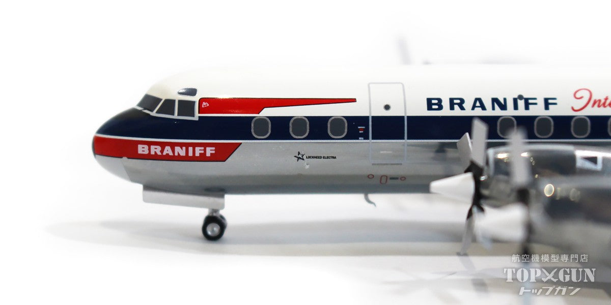 L-188A Braniff International Airlines 1960s "El Dorado" paint, under fuselage polished finish N9709C 1/200 [G2BNF1027]