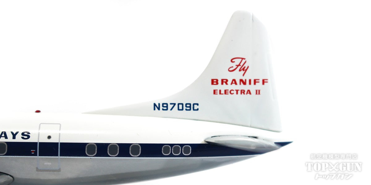 L-188A Braniff International Airlines 1960s "El Dorado" paint, under fuselage polished finish N9709C 1/200 [G2BNF1027]