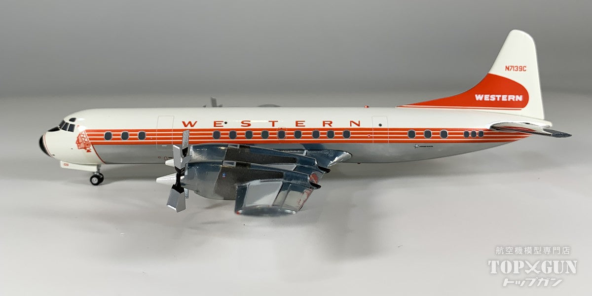 L-188A 西部航空 1959年塗裝 N7139C 拋光腹部 1/200 [G2WAL1031] 