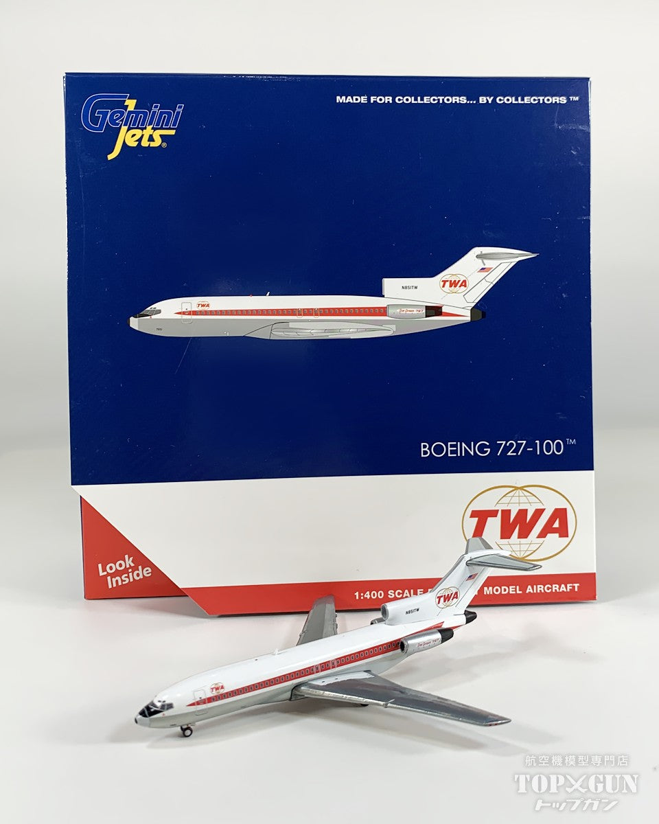 B727-100 トランスワールド航空 「 twin globes livery 」 ポリッシュ仕上げ N851TW 1/400 [GJTWA2353]