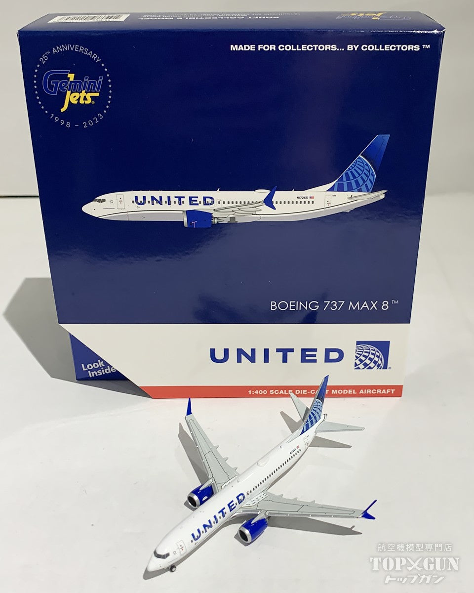 737 MAX 8 United Airlines N17265 1/400 [GJUAL2225] 