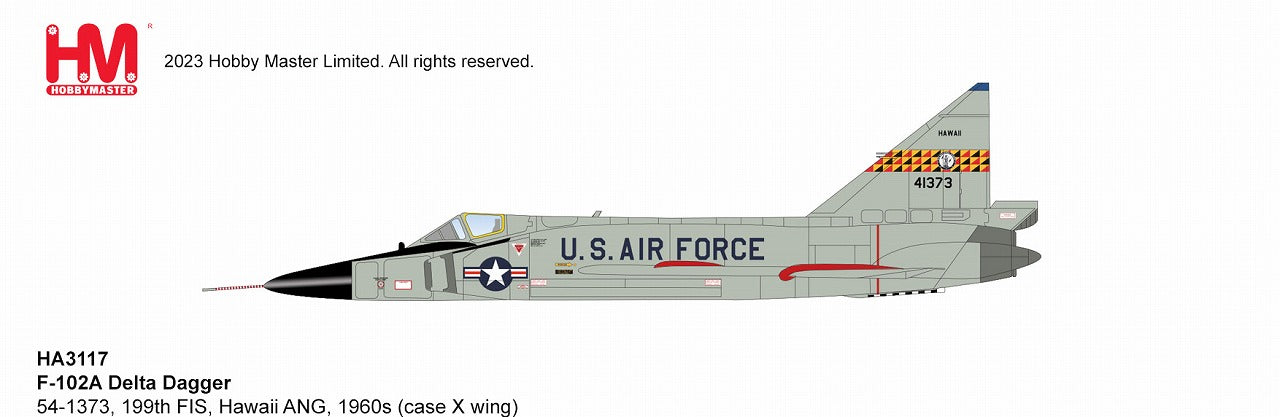 F-102A Delta Dagger Hawaii Air National Guard "Case X-Wing" 1/72 [HA3117]