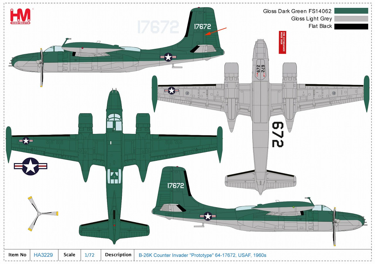 B-26K Counter Invader US Air Force 1960 1/72 [HA3229] 