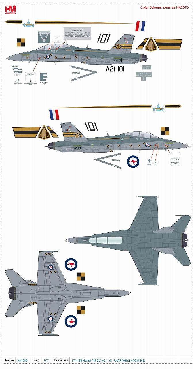 【限定品】F/A-18B オーストラリア空軍 「ARDU」 ※AGM-158付属 A21-101 1/72  [HA3585]