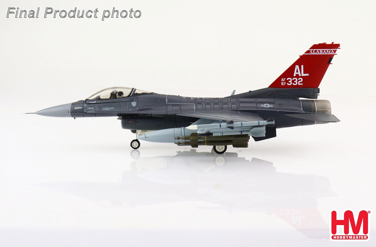 F-16C (Block 30J) U.S. Air Force, Alabama Air National Guard, 187th Fighter Wing, 100th Fighter Squadron "Red Tail", Dannelly Field, 2021, AL/#87-0332, 1/72 [HA38011]