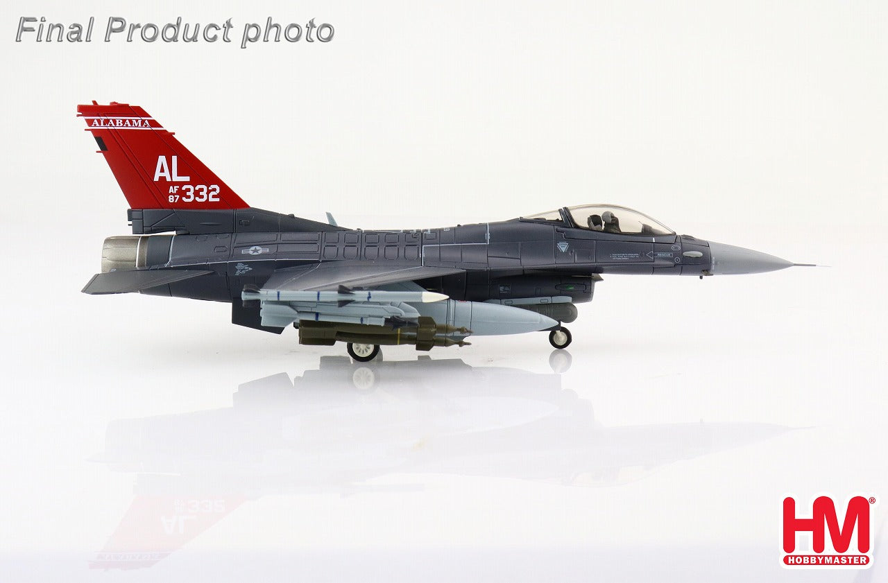 F-16C (Block 30J) U.S. Air Force, Alabama Air National Guard, 187th Fighter Wing, 100th Fighter Squadron "Red Tail", Dannelly Field, 2021, AL/#87-0332, 1/72 [HA38011]