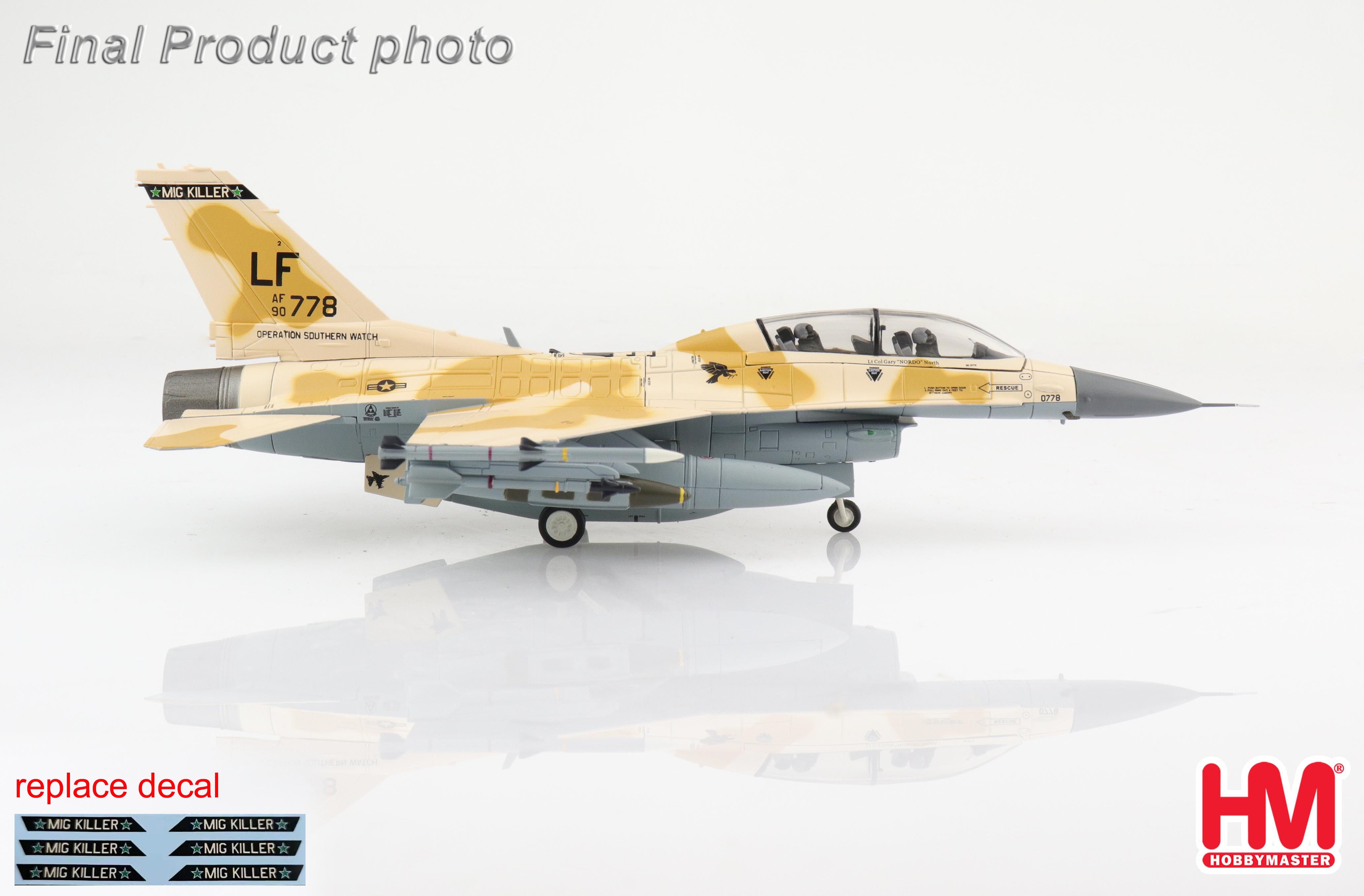 F-16D (two-seater/Block 42H) U.S. Air Force 56th Fighter Wing 310th Fighter Squadron "Mig Killer" paint Luke Air Force Base, Arizona June 2022 LF/#90-0778 1/72 [HA38012]