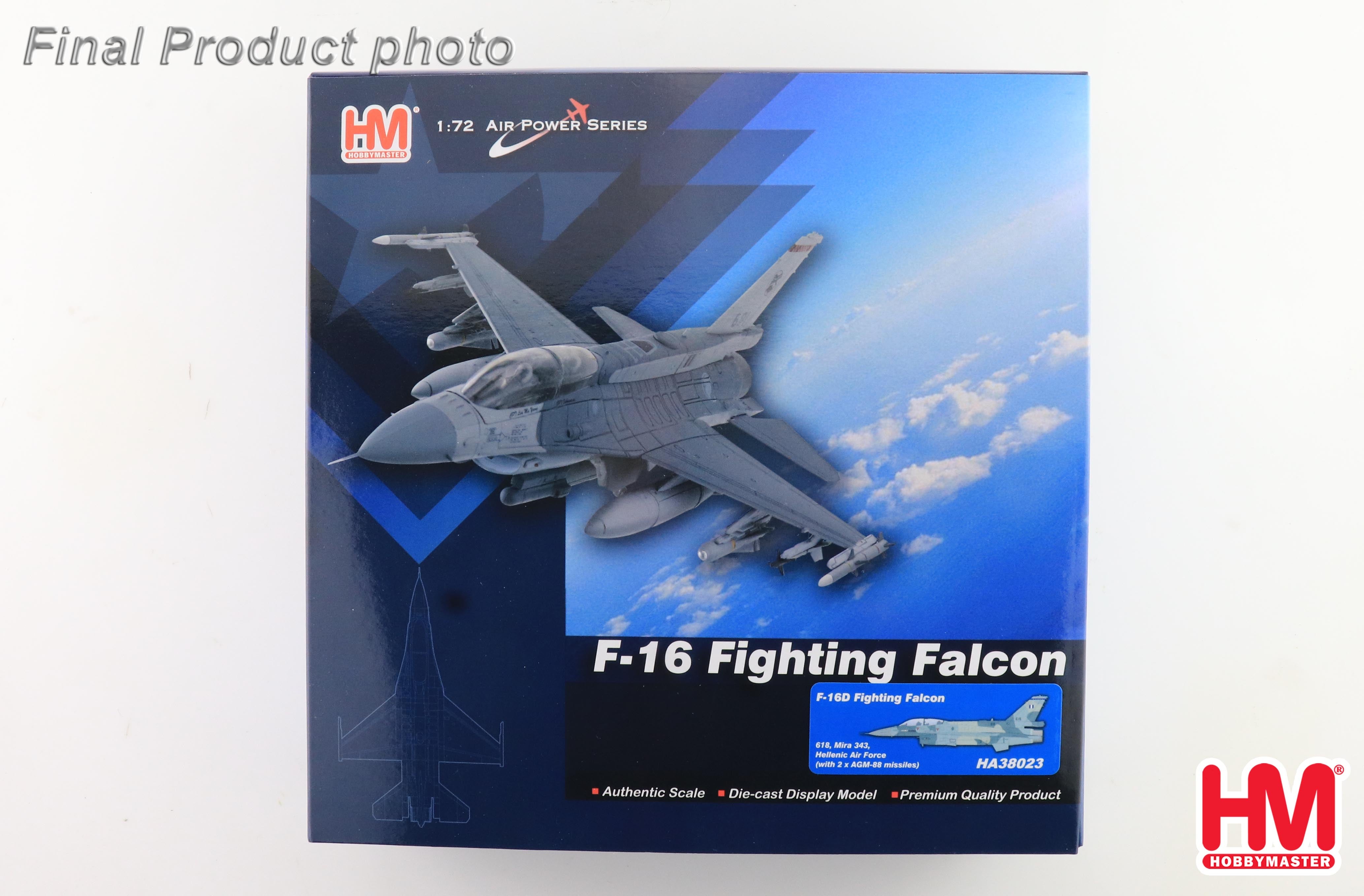 F-16D Hellenic Air Force 343rd Fighter Squadron (2 AGM-88 included) 1/72 [HA38023] 