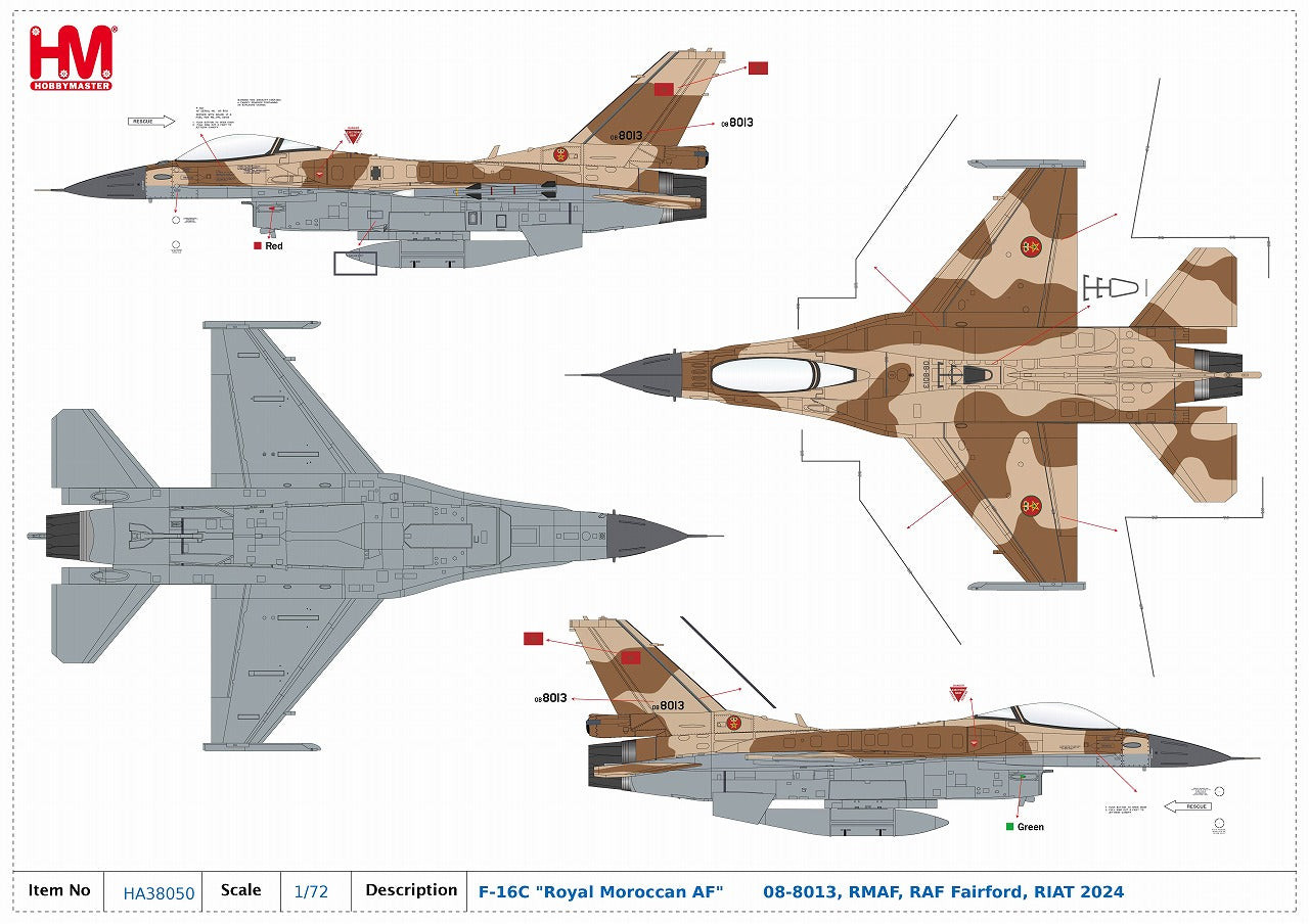 F-16C モロッコ空軍 「RIAT 2024」 1/72 [HA38050]