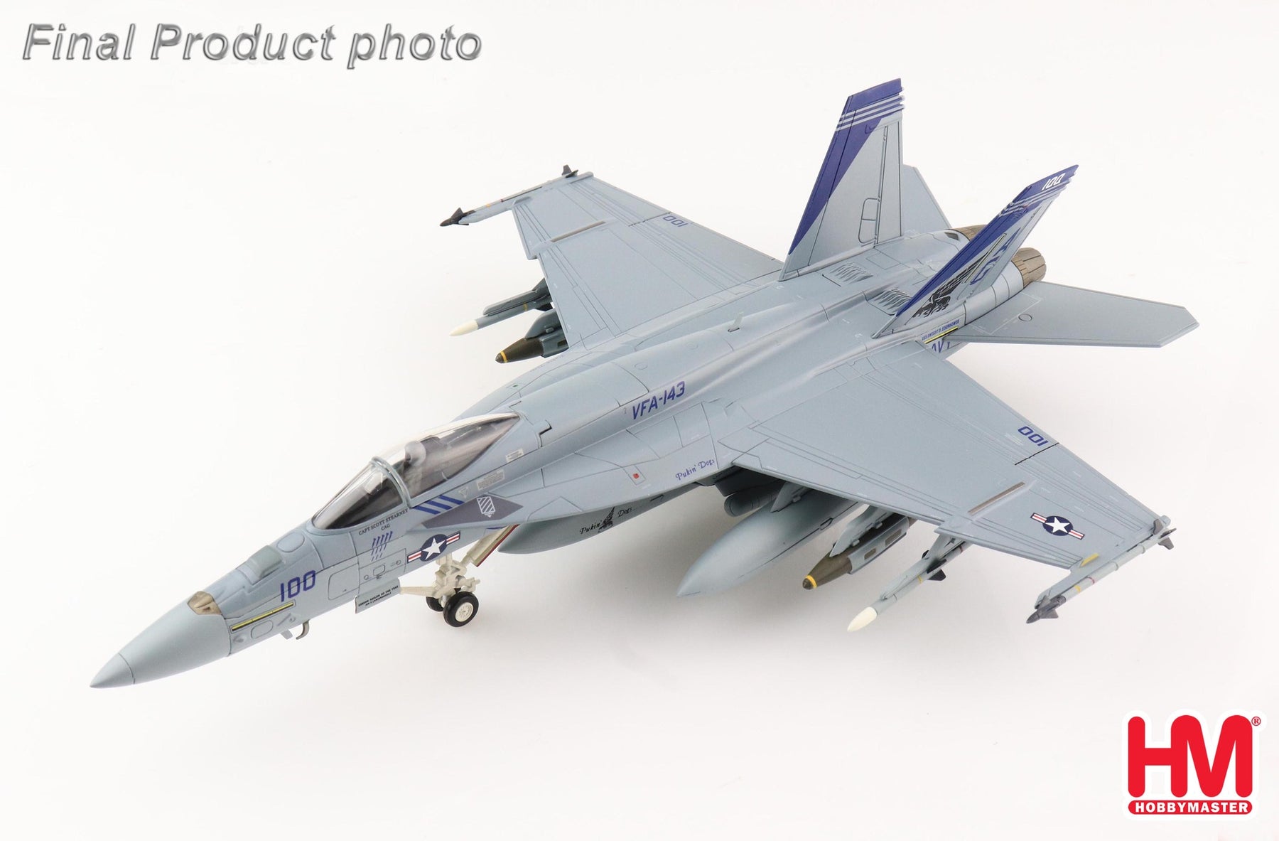 F/A-18E アメリカ海軍 第143戦闘攻撃飛行隊「ピューキンドッグス」 スコット・スティアニー大佐機 空母ドワイト・D・アイゼンハワー搭載  2009年 AG100/#166608 1/72 [HA5126]