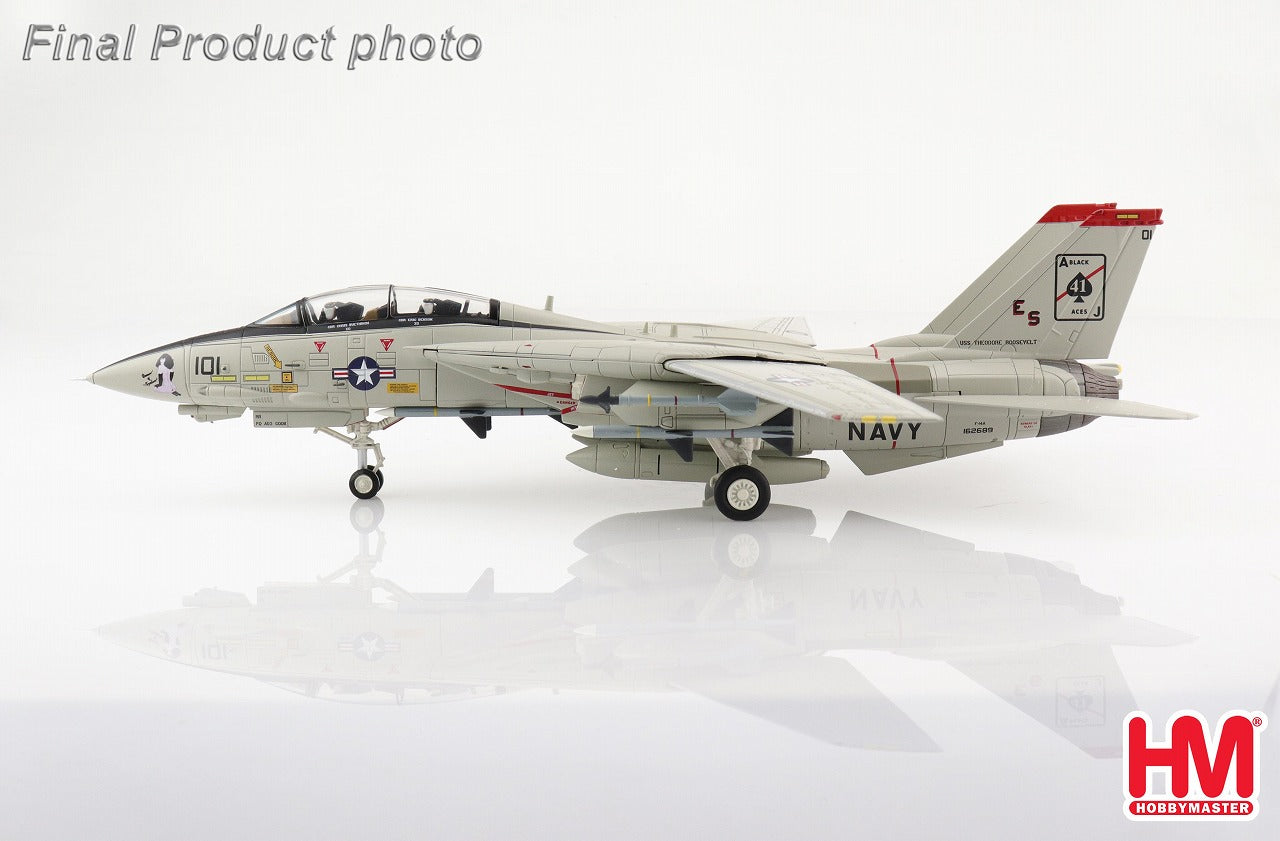 F-14A US Navy 41st Fighter Squadron "Black Aces" Gulf War, aboard the aircraft carrier Theodore Roosevelt, June 1991, ES101/#162689 "Queen of Spades" 1/72 [HA5230]