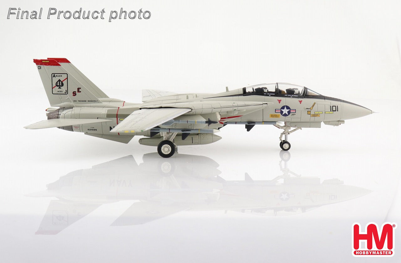 F-14A US Navy 41st Fighter Squadron "Black Aces" Gulf War, aboard the aircraft carrier Theodore Roosevelt, June 1991, ES101/#162689 "Queen of Spades" 1/72 [HA5230]