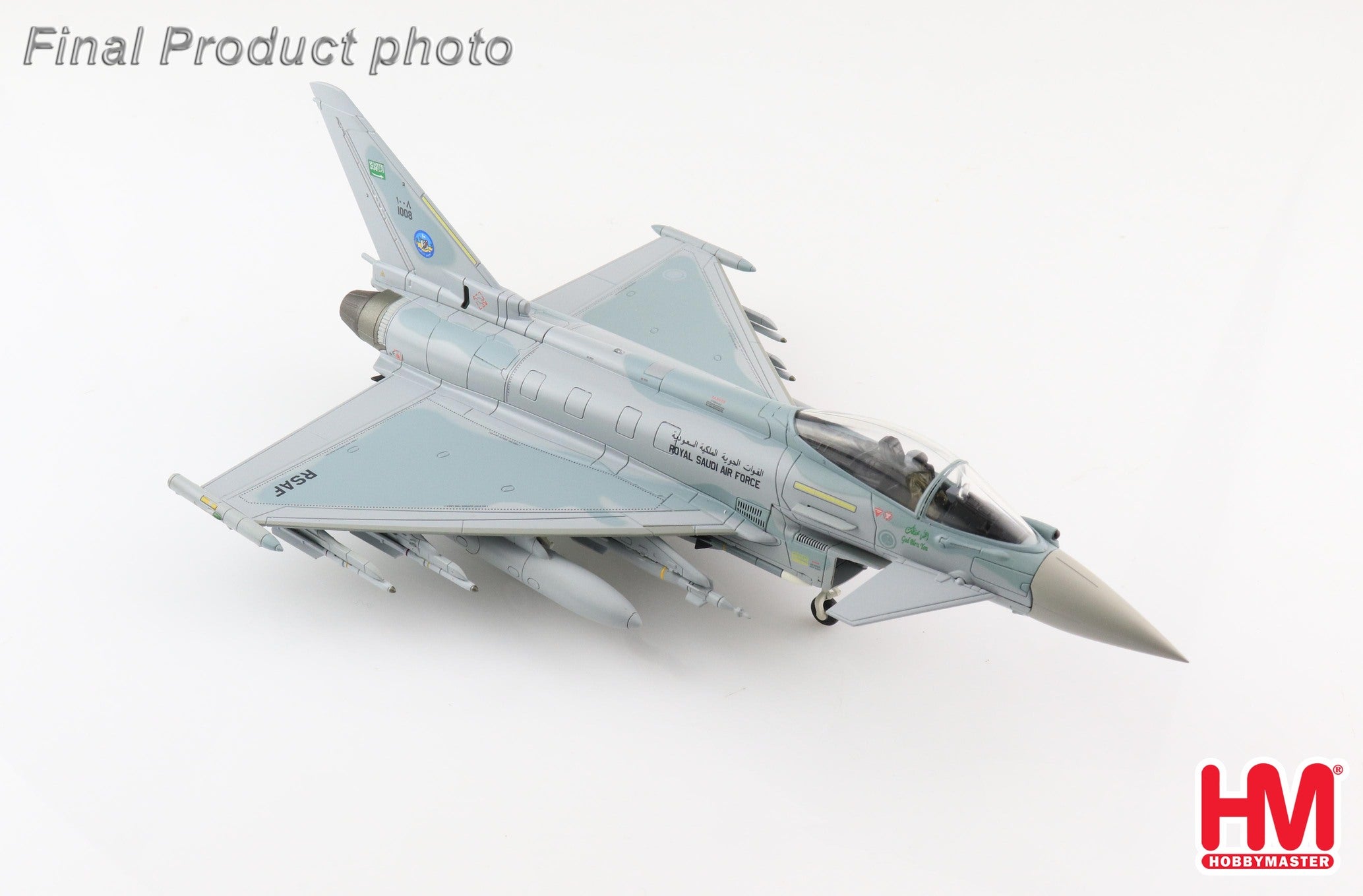 Eurofighter Typhoon F.2, Royal Saudi Air Force, 10th Squadron, King Fahd Air Base, 2014, #1008/ZK068, 1/72 [HA6617]