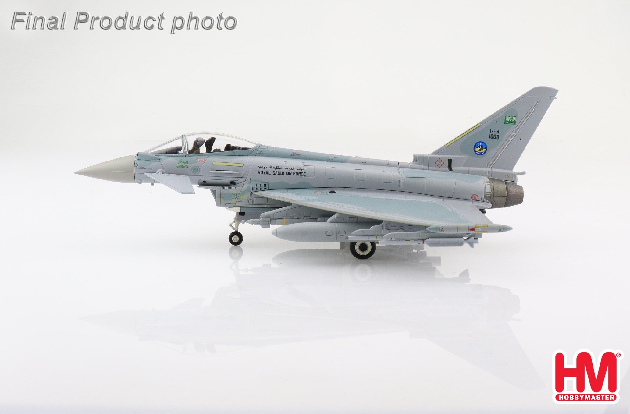 Eurofighter Typhoon F.2, Royal Saudi Air Force, 10th Squadron, King Fahd Air Base, 2014, #1008/ZK068, 1/72 [HA6617]