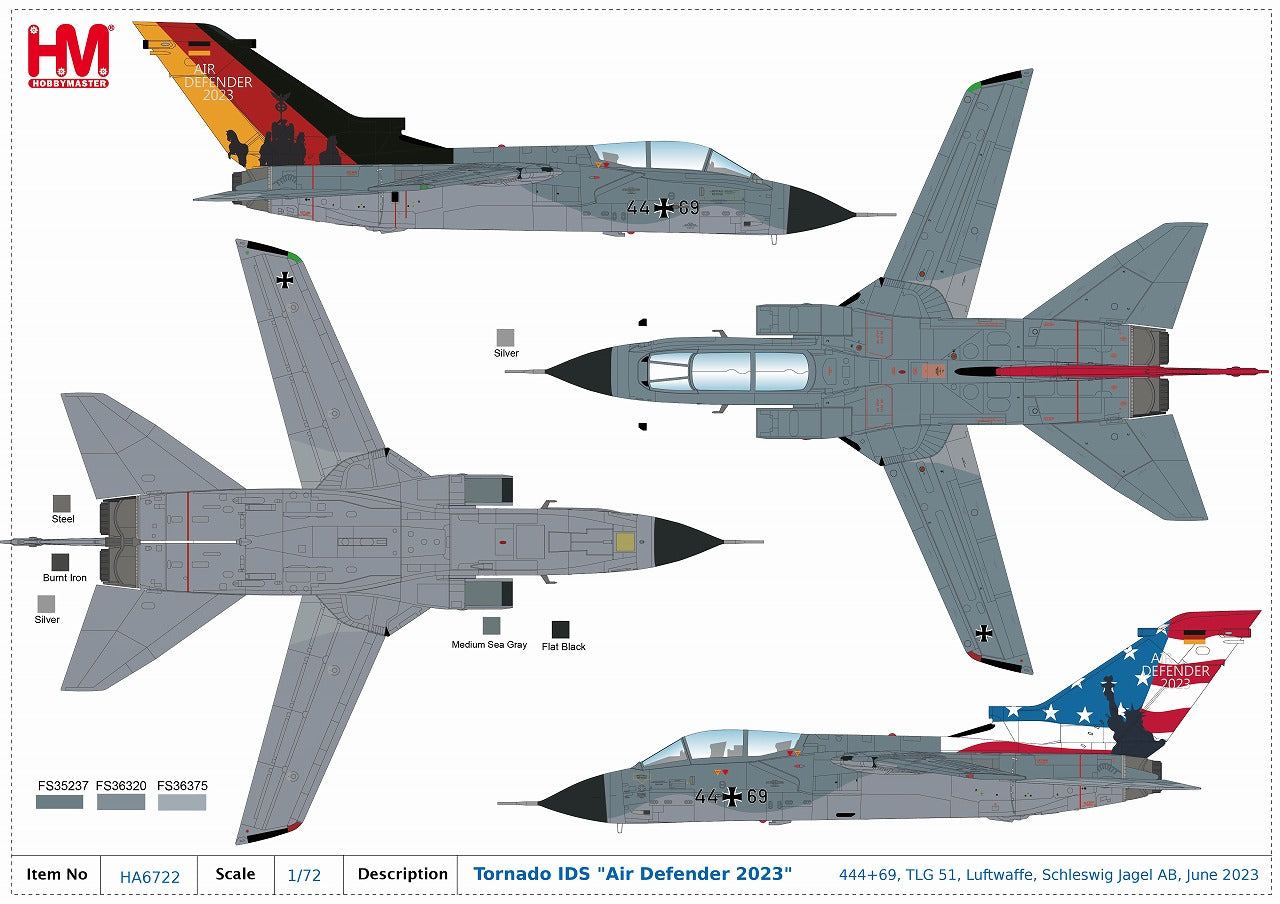 Tornado IDS German Air Force 51st Tactical Air Wing Air Defender 23 1/72 [HA6722] 