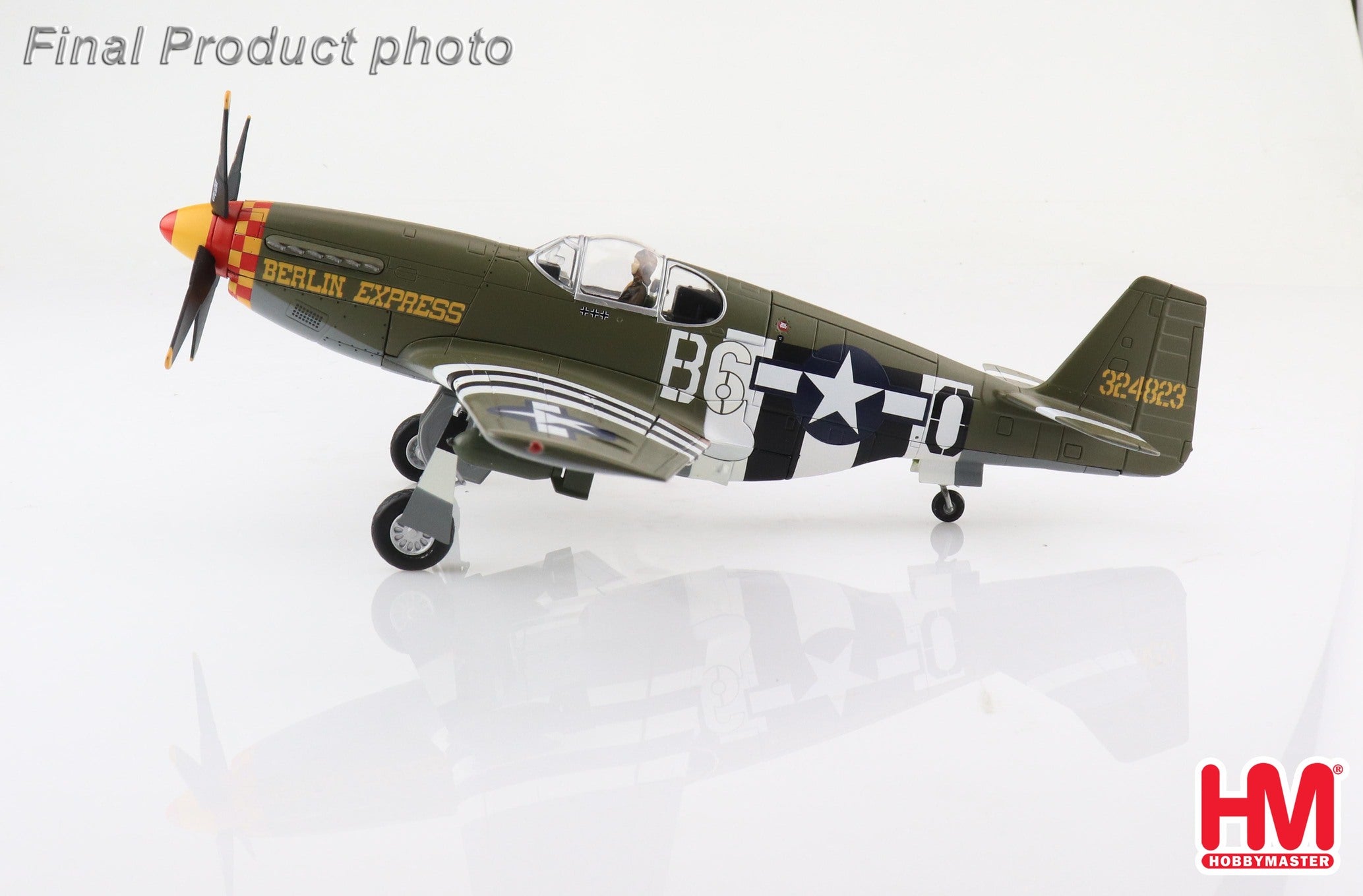 P-51B US Army Air Forces 357th Fighter Group 363rd Fighter Squadron Lt. Bill Overstreet's aircraft 1944 #324823 "Berlin Express" 1/48 [HA8514]