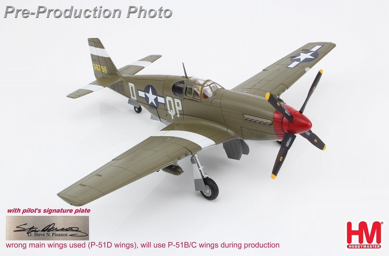 P-51B US Army Air Forces 4th Fighter Group 334th Fighter Squadron Steve Pisanos (with autograph plate) #36798/QP-D 1/48[HA8515B]