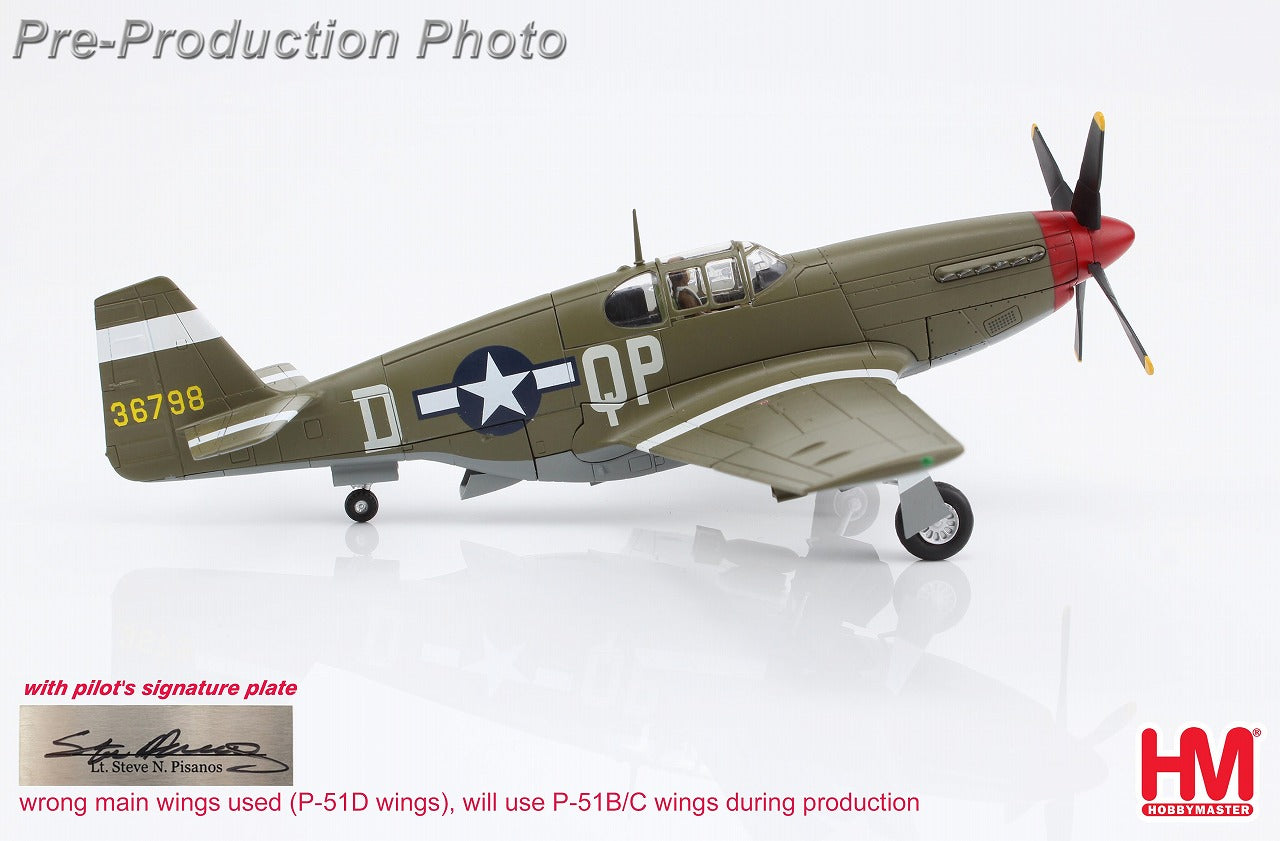 P-51B US Army Air Forces 4th Fighter Group 334th Fighter Squadron Steve Pisanos (with autograph plate) #36798/QP-D 1/48[HA8515B]