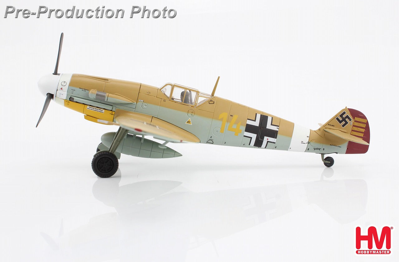 Bf109F-4/Trop (Tropical version) German Air Force No. 27 Fighter Wing, 3rd Squadron, Lieutenant Hans-Joachim Marseille, Libya, February 1942 #14 1/48 [HA8761]