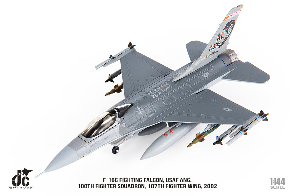 F-16C 阿拉巴馬空軍國民警衛隊，第187戰鬥機聯隊，第100戰鬥機中隊，2002年，1/144 [JCW-144-F16-006] 