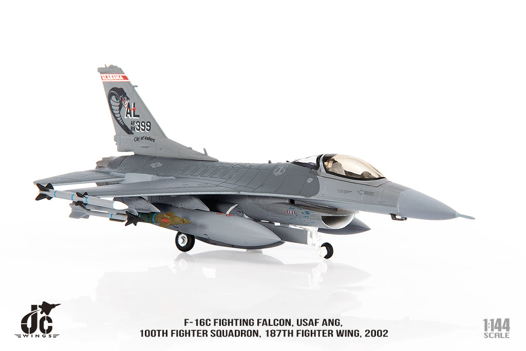 F-16C 阿拉巴馬空軍國民警衛隊，第187戰鬥機聯隊，第100戰鬥機中隊，2002年，1/144 [JCW-144-F16-006] 