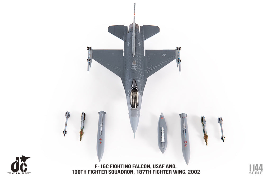 F-16C 阿拉巴馬空軍國民警衛隊，第187戰鬥機聯隊，第100戰鬥機中隊，2002年，1/144 [JCW-144-F16-006] 