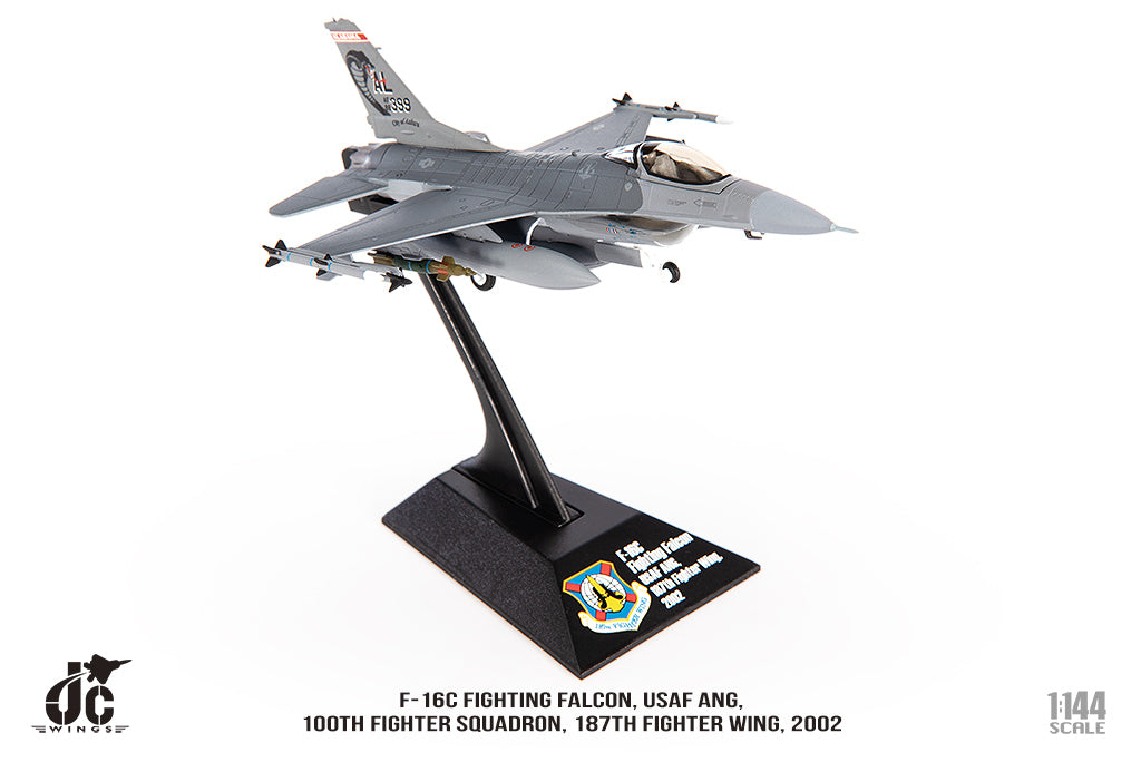 F-16C 阿拉巴馬空軍國民警衛隊，第187戰鬥機聯隊，第100戰鬥機中隊，2002年，1/144 [JCW-144-F16-006] 