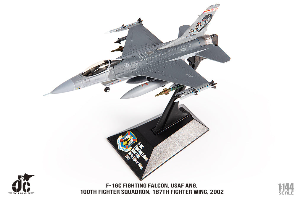 F-16C 阿拉巴馬空軍國民警衛隊，第187戰鬥機聯隊，第100戰鬥機中隊，2002年，1/144 [JCW-144-F16-006] 