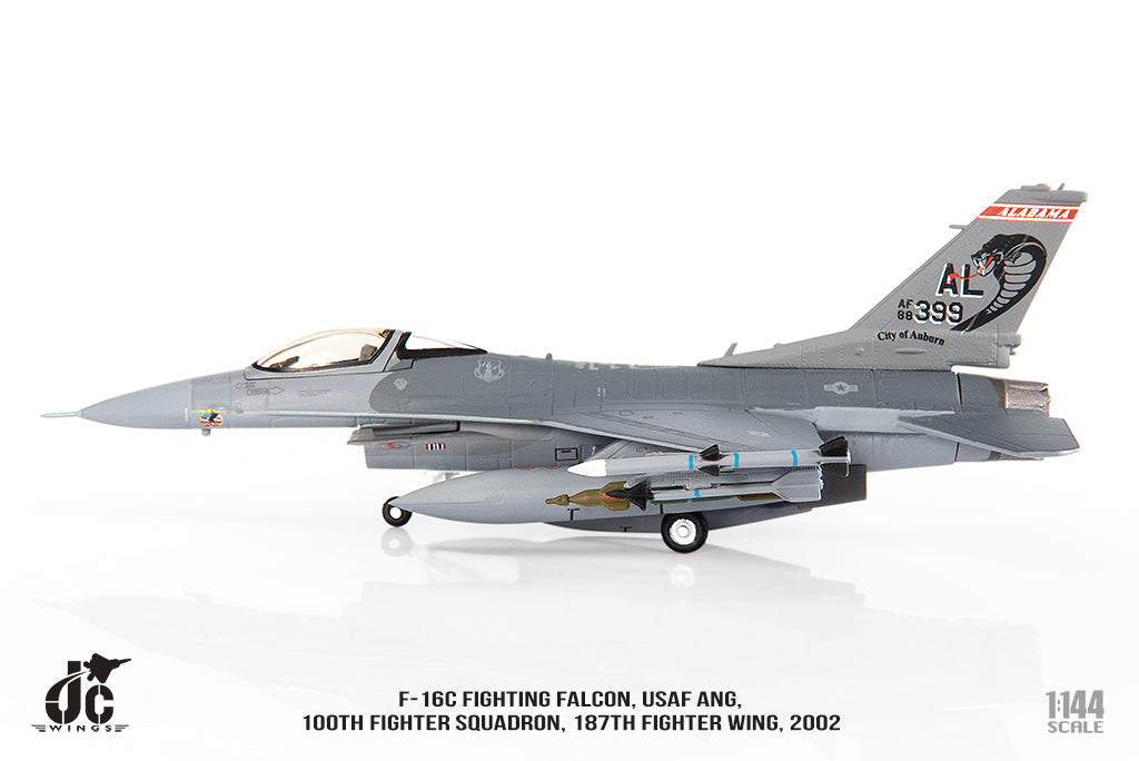 F-16C 阿拉巴馬空軍國民警衛隊，第187戰鬥機聯隊，第100戰鬥機中隊，2002年，1/144 [JCW-144-F16-006] 