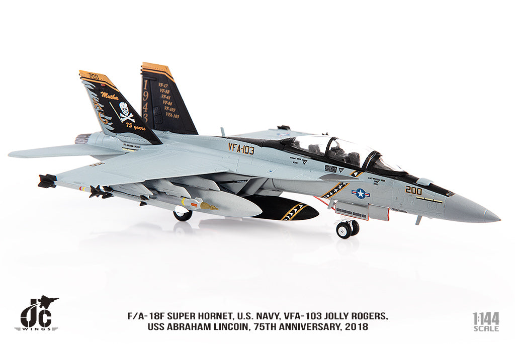 F/A-18F アメリカ海軍 VFA-103 ジョリーロジャース 75周年記念塗装 2018 1/144[JCW-144-F18-003]