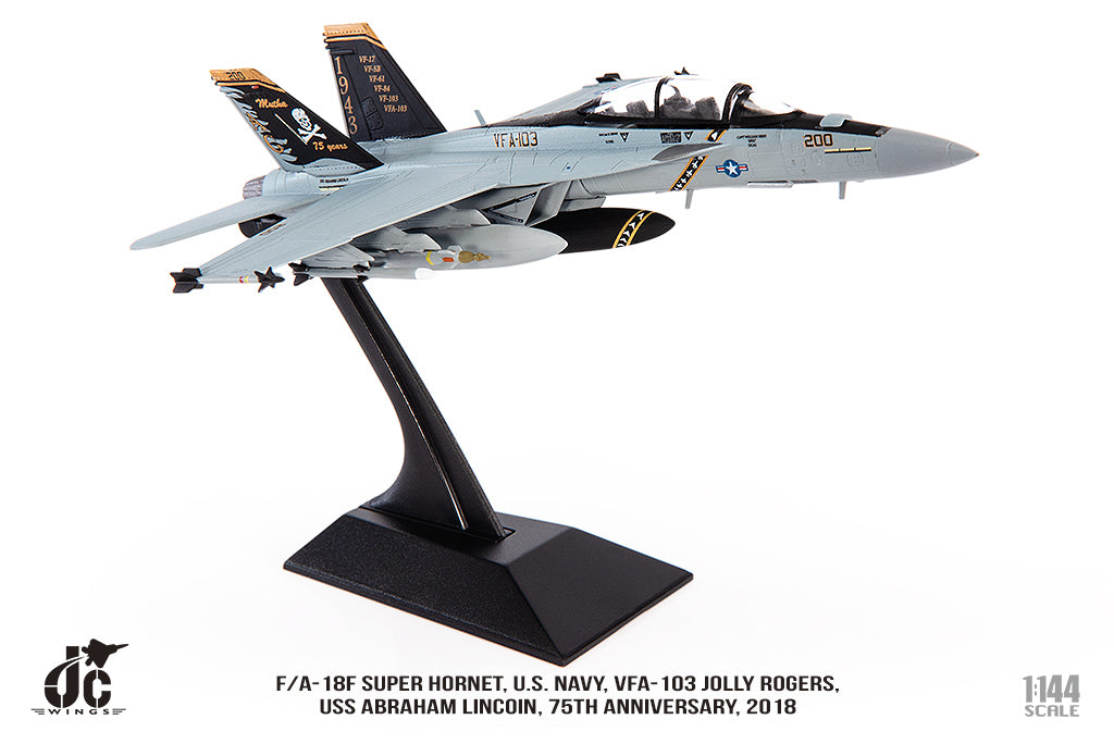 JC Wings F/A-18F アメリカ海軍 VFA-103 ジョリーロジャース 75周年記念塗装 2018  1/144[JCW-144-F18-003]