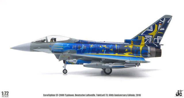 歐洲戰鬥機颱風，德國空軍，第 73 空軍戰術聯隊，特殊塗裝，“部隊成立 60 週年”，2019 年，羅斯托克拉格空軍基地，1/72 [JCW-72-2000-008]