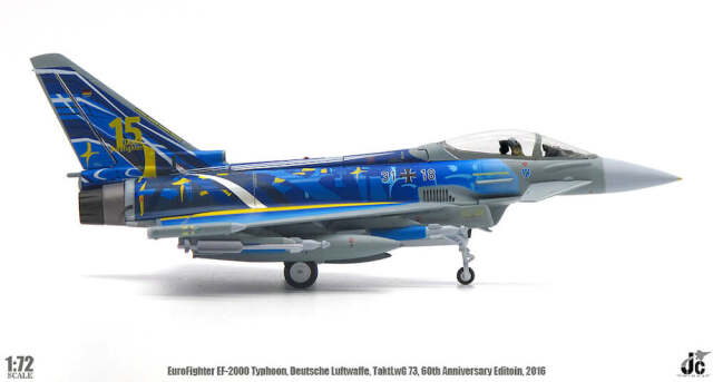 歐洲戰鬥機颱風，德國空軍，第 73 空軍戰術聯隊，特殊塗裝，“部隊成立 60 週年”，2019 年，羅斯托克拉格空軍基地，1/72 [JCW-72-2000-008]