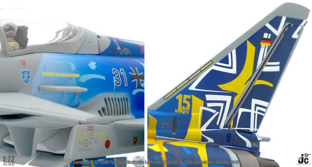 歐洲戰鬥機颱風，德國空軍，第 73 空軍戰術聯隊，特殊塗裝，“部隊成立 60 週年”，2019 年，羅斯托克拉格空軍基地，1/72 [JCW-72-2000-008]