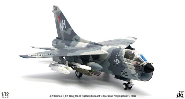 A-7E 美國海軍第22攻擊中隊「戰鬥紅公雞」螳螂行動（攻擊伊朗） 1988年 NH301 1/72 [JCW-72-A7-003]