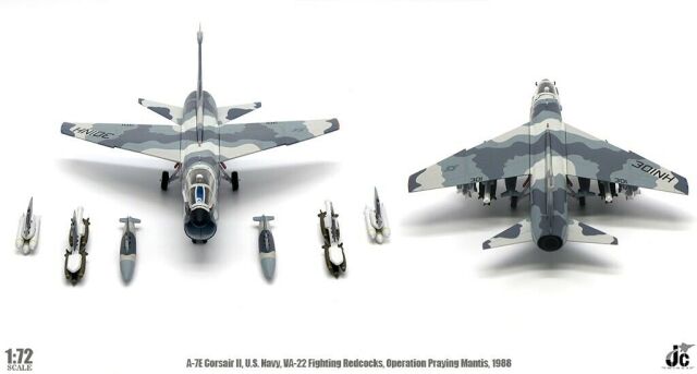 A-7E 美國海軍第22攻擊中隊「戰鬥紅公雞」螳螂行動（攻擊伊朗） 1988年 NH301 1/72 [JCW-72-A7-003]