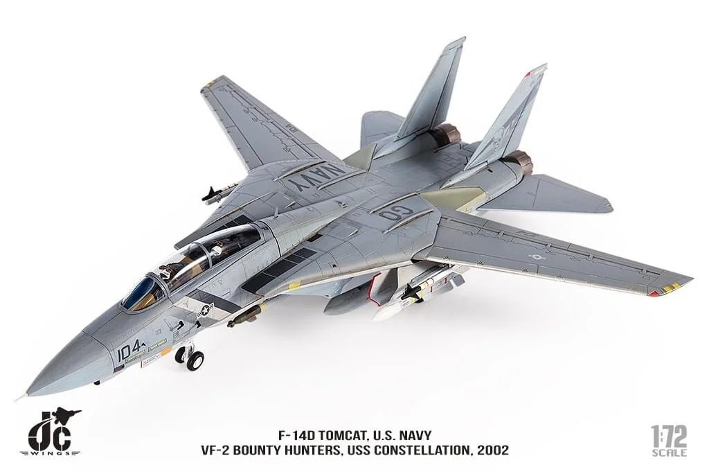 F-14D US Navy 2nd Fighter Squadron "Bounty Hunters" 2002 "Go Navy" logo NE104 1/72 [JCW-72-F14-008]