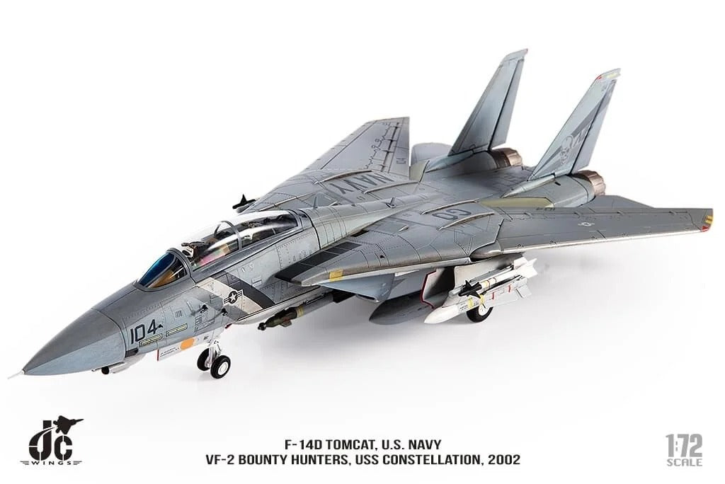 F-14D US Navy 2nd Fighter Squadron "Bounty Hunters" 2002 "Go Navy" logo NE104 1/72 [JCW-72-F14-008]