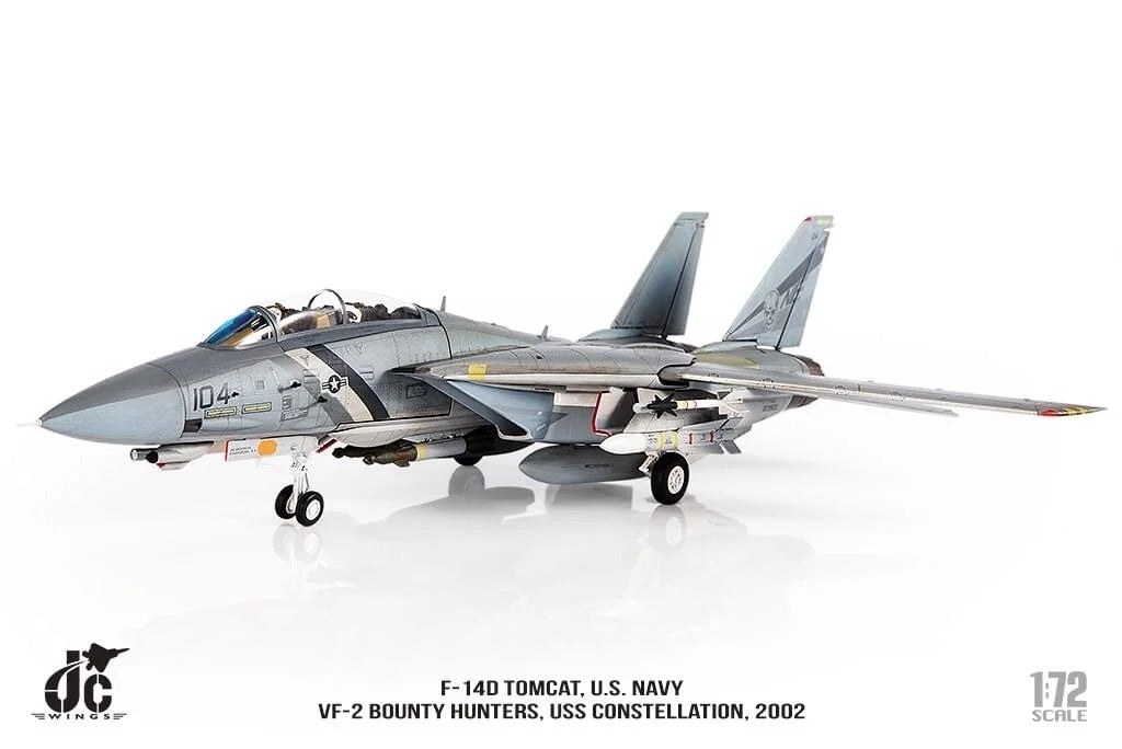 F-14D 美国海军第 2 战斗机中队“赏金猎人”2002 “Go Navy” 徽标 NE104 1/72 [JCW-72-F14-008]