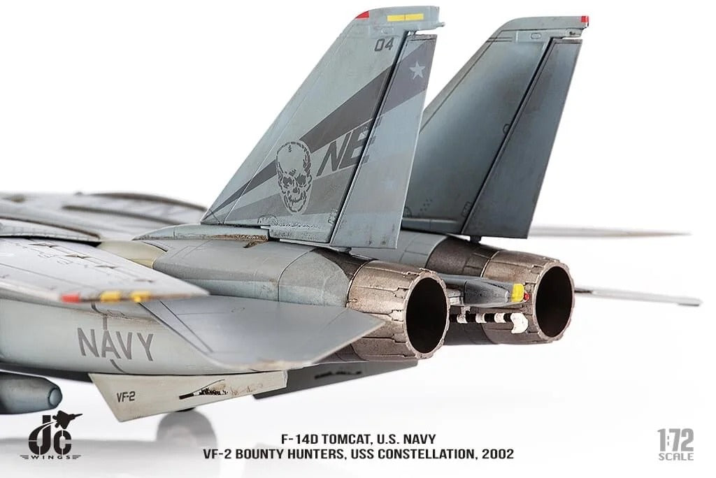 F-14D 美国海军第 2 战斗机中队“赏金猎人”2002 “Go Navy” 徽标 NE104 1/72 [JCW-72-F14-008]