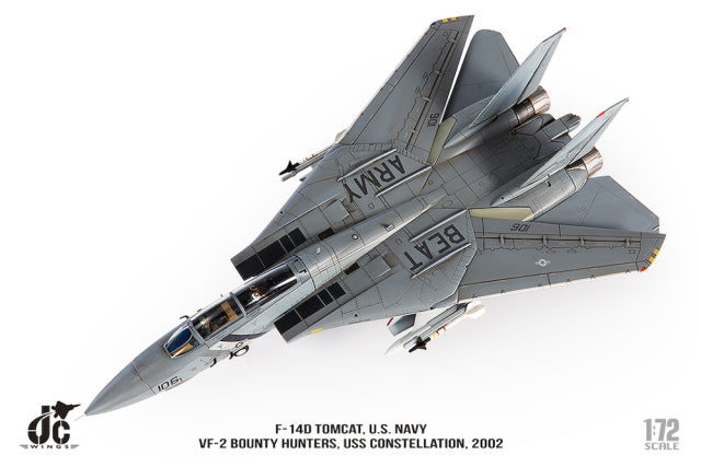 F-14D US Navy 2nd Fighter Squadron "Bounty Hunters" 2002 "Beat Army" logo NE106 1/72 [JCW-72-F14-009]