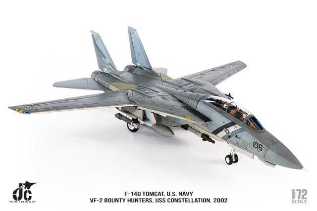 F-14D US Navy 2nd Fighter Squadron "Bounty Hunters" 2002 "Beat Army" logo NE106 1/72 [JCW-72-F14-009]