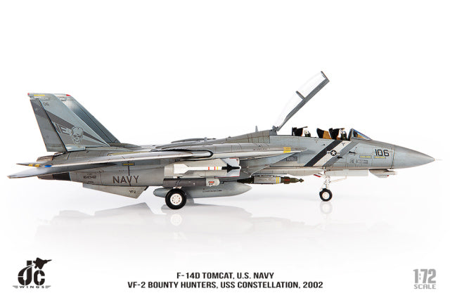 F-14D US Navy 2nd Fighter Squadron "Bounty Hunters" 2002 "Beat Army" logo NE106 1/72 [JCW-72-F14-009]