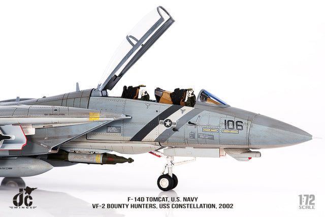 F-14D US Navy 2nd Fighter Squadron "Bounty Hunters" 2002 "Beat Army" logo NE106 1/72 [JCW-72-F14-009]