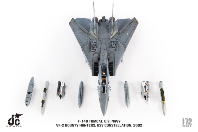 F-14D US Navy 2nd Fighter Squadron "Bounty Hunters" 2002 "Beat Army" logo NE106 1/72 [JCW-72-F14-009]