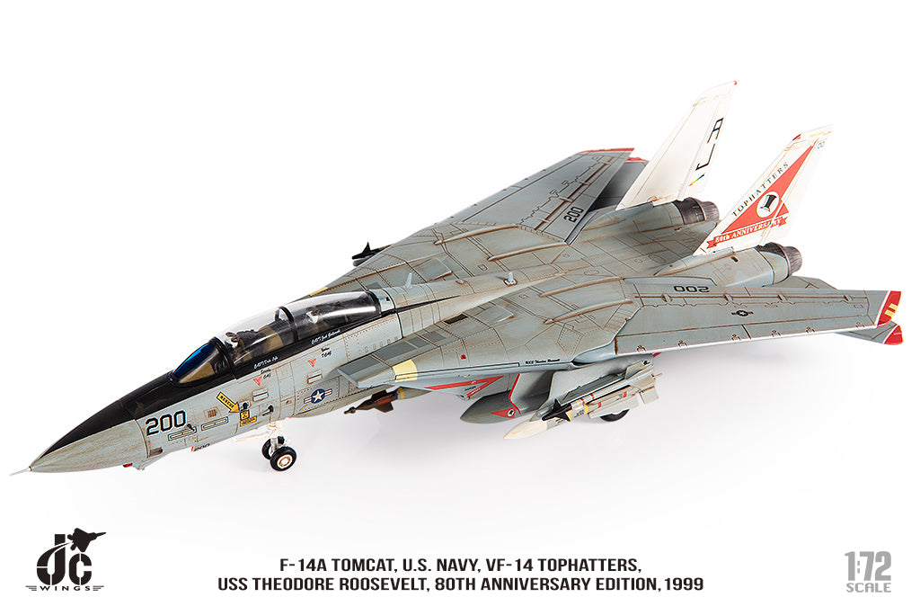 [Pre-order item] F-14A US Navy VF-14 Top Hatters 80th Anniversary Paint 1999 1/72 (JCW20230630) [JCW-72-F14-014] 