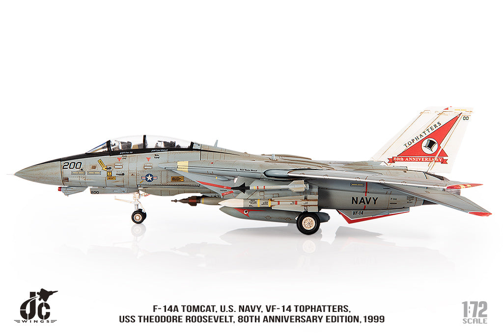 [Pre-order item] F-14A US Navy VF-14 Top Hatters 80th Anniversary Paint 1999 1/72 (JCW20230630) [JCW-72-F14-014] 