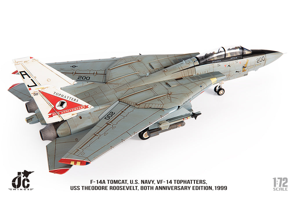 [Pre-order item] F-14A US Navy VF-14 Top Hatters 80th Anniversary Paint 1999 1/72 (JCW20230630) [JCW-72-F14-014] 